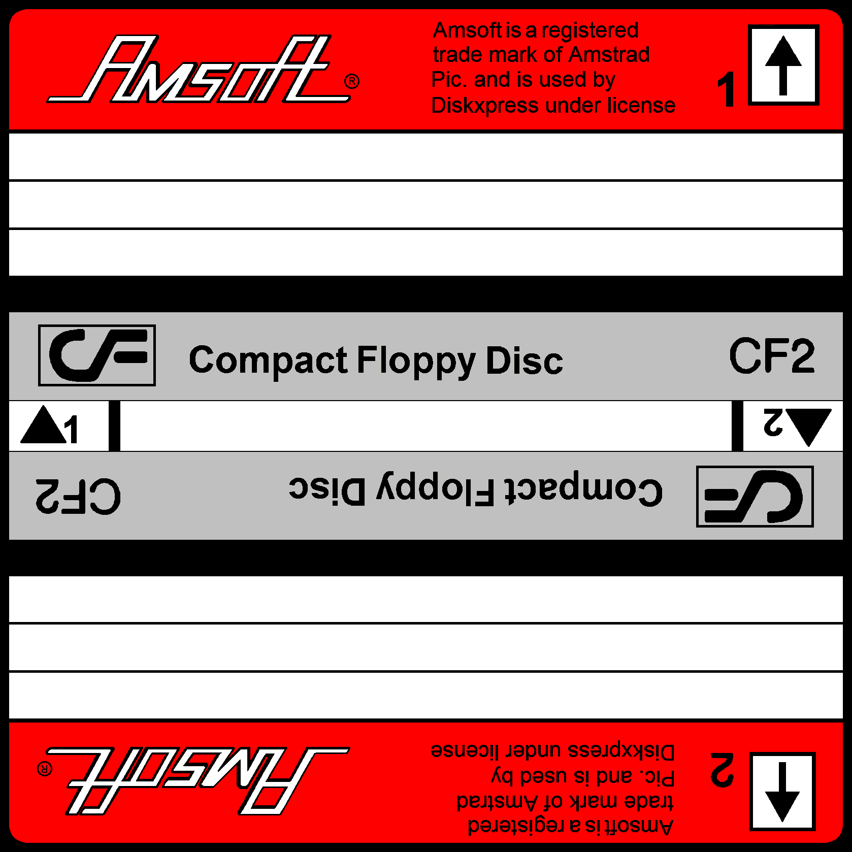 étiquette de disquette Amsoft 3 pouces