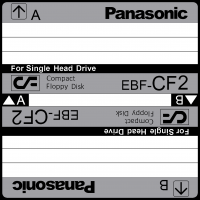 étiquette de disquette Panasonic 3 pouces