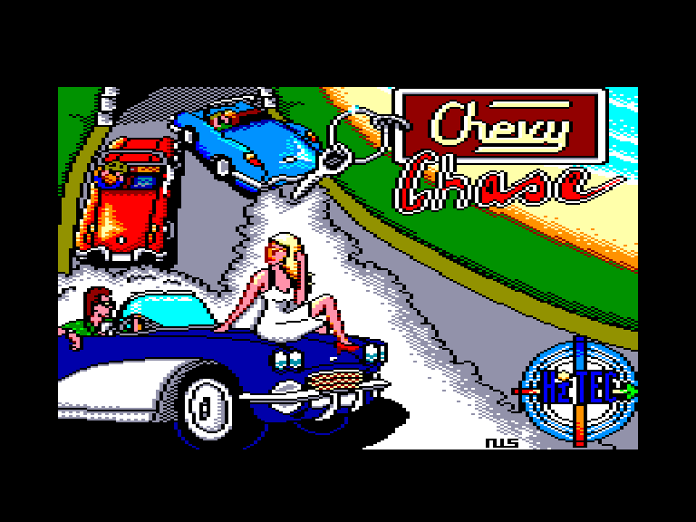 screenshot of the Amstrad CPC game Chevy chase