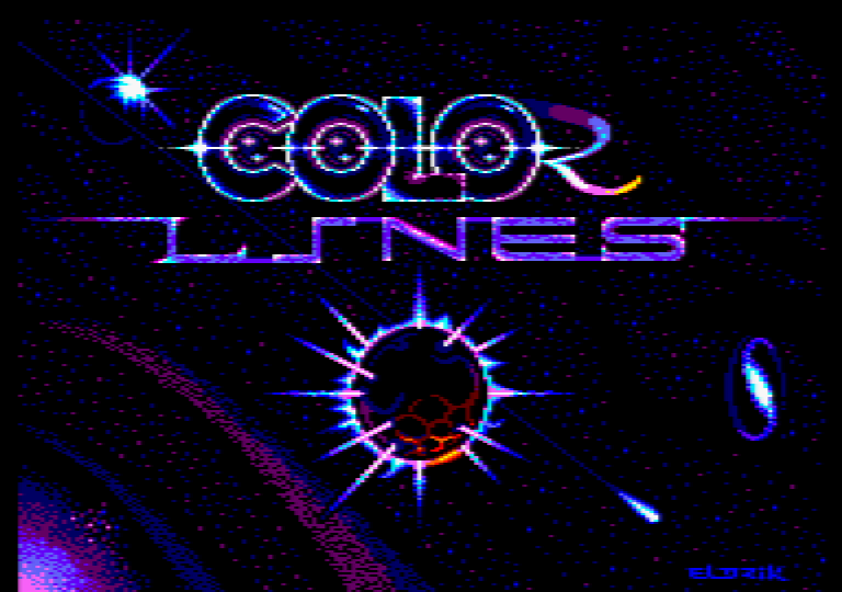 loading screen of the Amstrad CPC game Color Lines