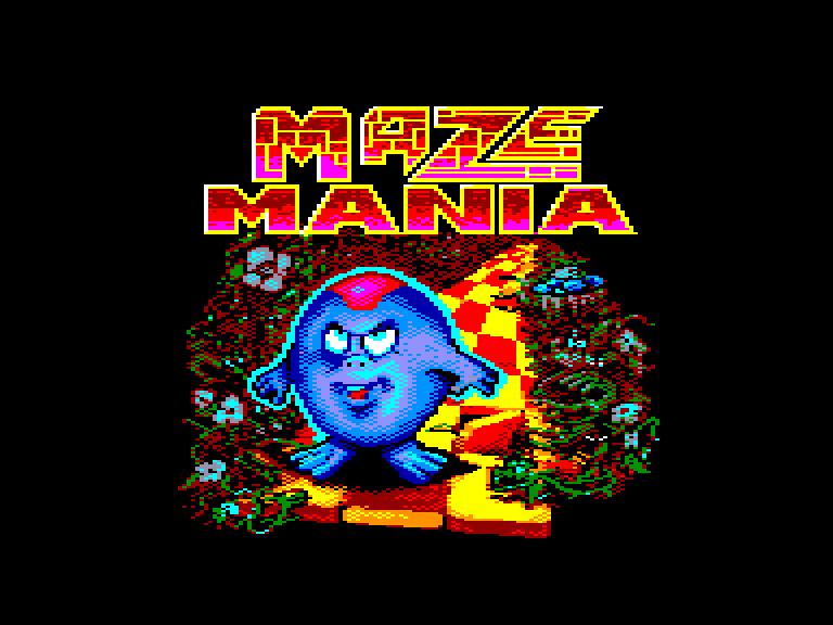 screenshot of the Amstrad CPC game Maze mania