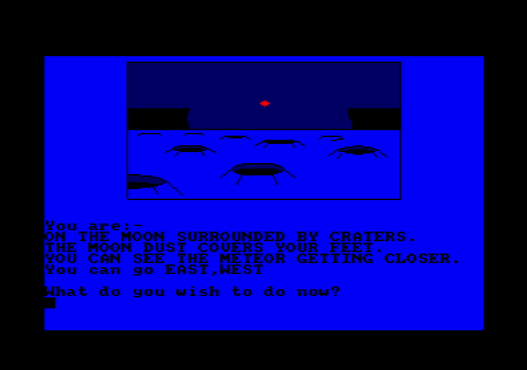 écran du jeu Amstrad CPC Moon base III