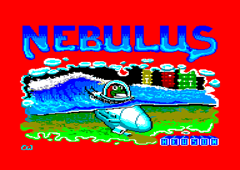 loading screen of the Amstrad CPC game Nebulus