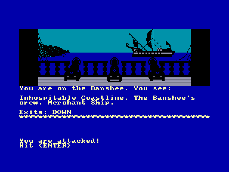 screenshot du jeu Amstrad CPC Seas of blood