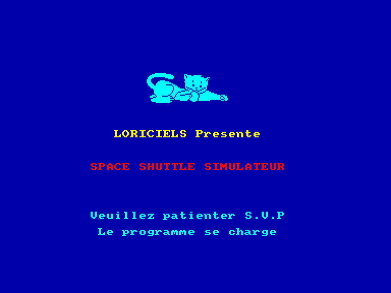 screenshot of the Amstrad CPC game Space shuttle simulateur