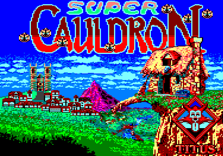 écran de chargement du jeu Amstrad CPC Super Cauldron