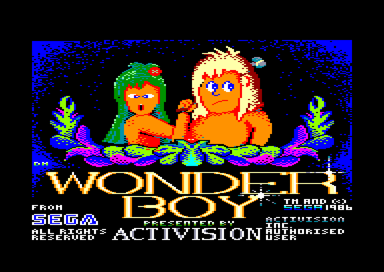 screenshot of the Amstrad CPC game Wonder boy