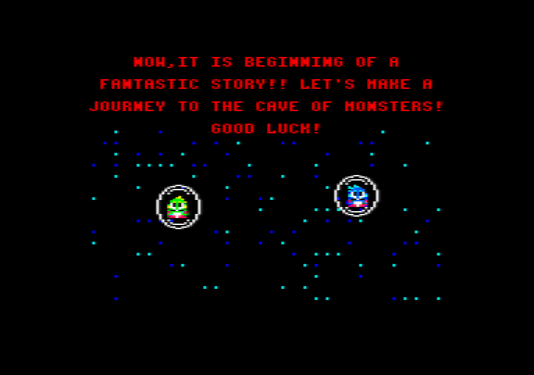 image d'introduction du jeu Amstrad CPC Bubble bobble 4 CPC