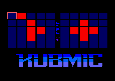 écran de du jeu de puzzle Amstrad CPC Kubmic
