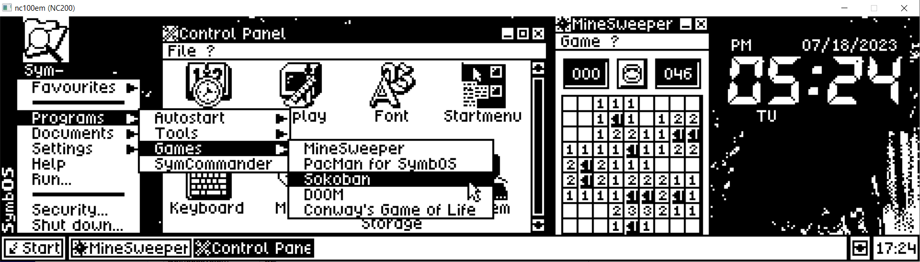 SymbOS par Prodatron sur Amstrad Notepad NC200