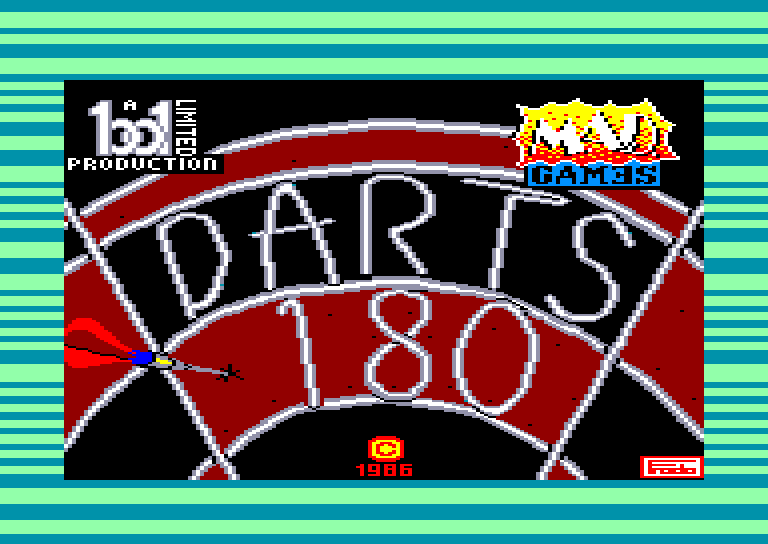 screenshot du jeu Amstrad CPC Darts 180