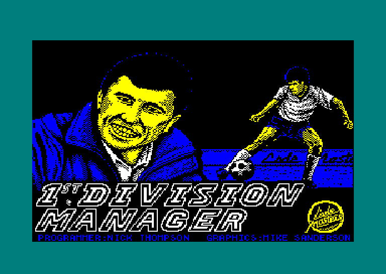 screenshot of the Amstrad CPC game 1st division manager