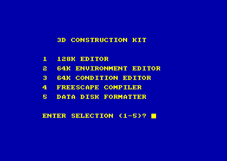 screenshot du jeu Amstrad CPC 3D Construction Kit