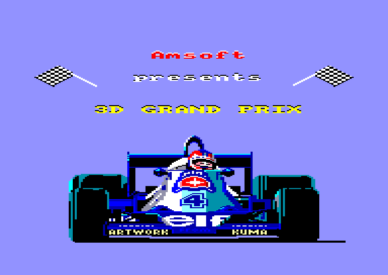 screenshot of the Amstrad CPC game 3D Grand Prix