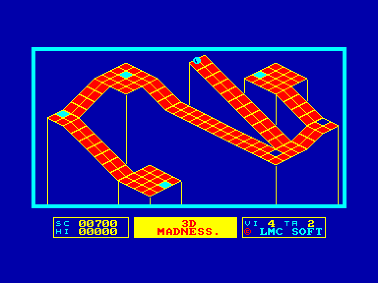 screenshot of the Amstrad CPC game 3D Madness