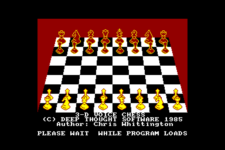 screenshot of the Amstrad CPC game 3D Voice Chess