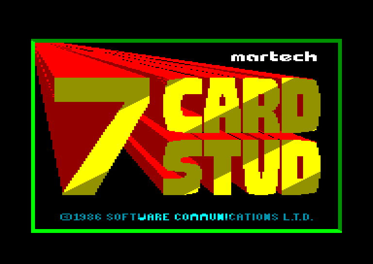 screenshot du jeu Amstrad CPC 7 card stud