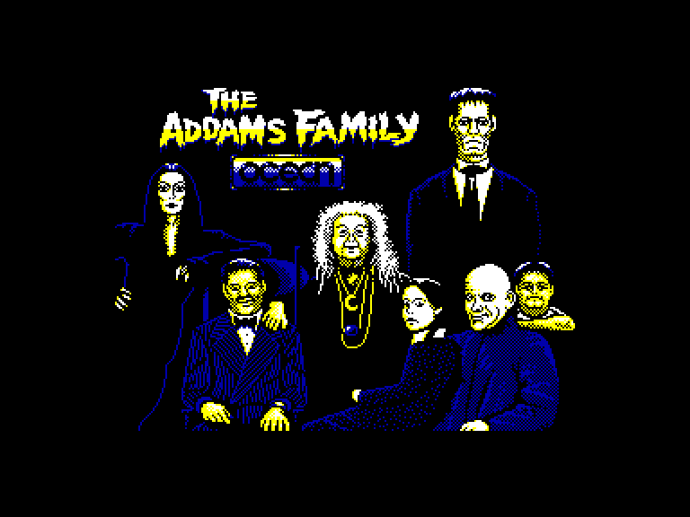 screenshot of the Amstrad CPC game Addams Family (the)