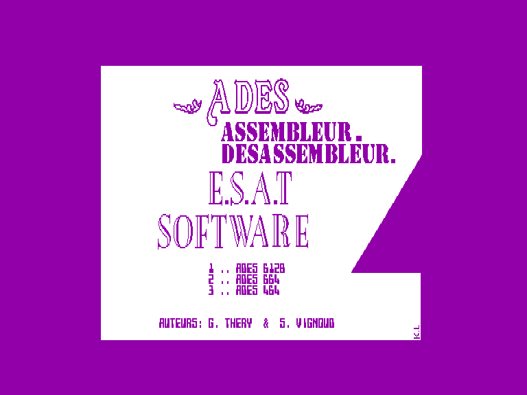 screenshot of the Amstrad CPC game Ades