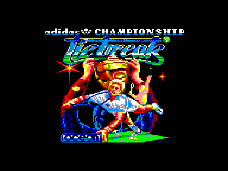 screenshot du jeu Amstrad CPC Adidas championship tie-break