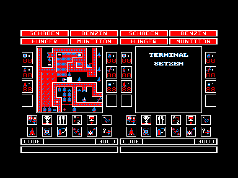 screenshot of the Amstrad CPC game Alien Tank Attack