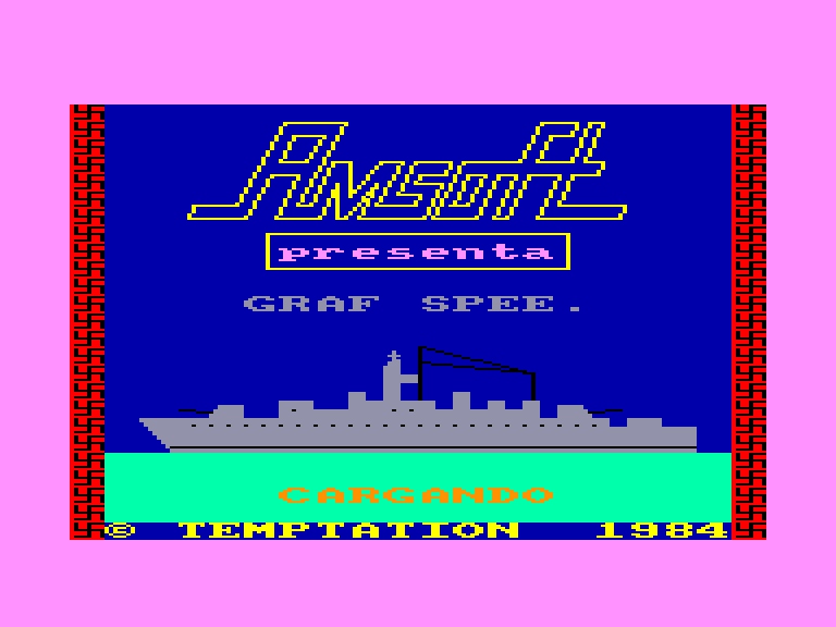 screenshot of the Amstrad CPC game Almirante Graf Spee