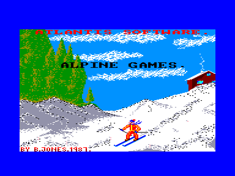 screenshot du jeu Amstrad CPC Alpine games