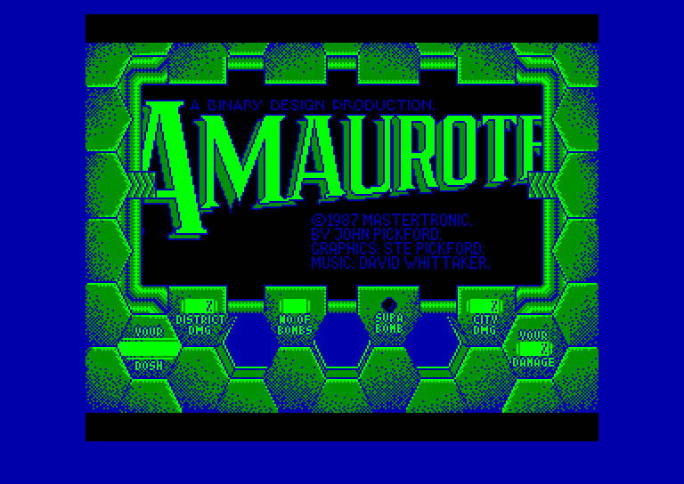 screenshot du jeu Amstrad CPC Amaurote