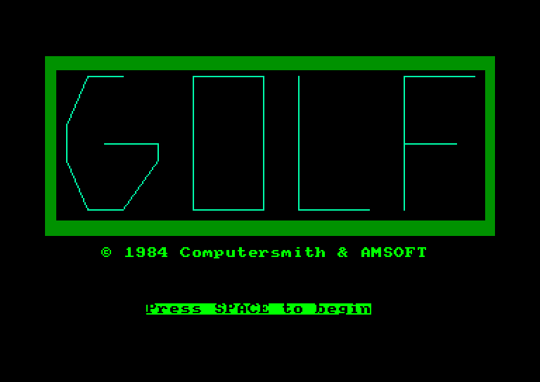 screenshot du jeu Amstrad CPC Amsgolf
