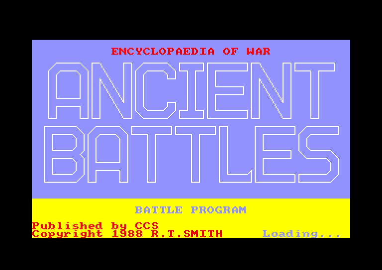 screenshot du jeu Amstrad CPC Ancient battles