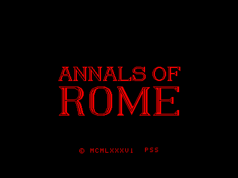 screenshot of the Amstrad CPC game Annals of Rome