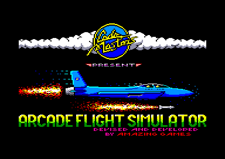 screenshot du jeu Amstrad CPC Arcade flight simulator