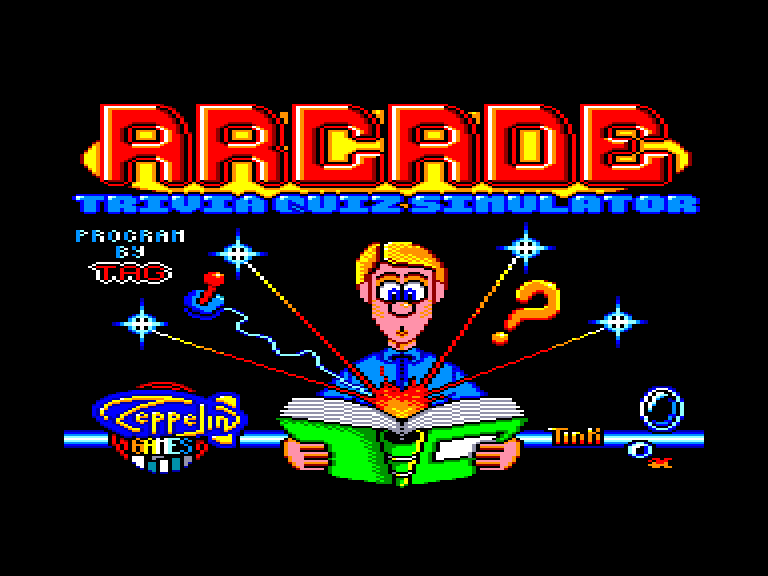 screenshot du jeu Amstrad CPC Arcade Trivia Quiz Simulator