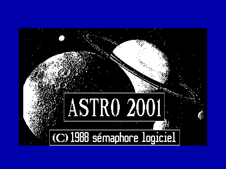 screenshot of the Amstrad CPC game Astro 2001