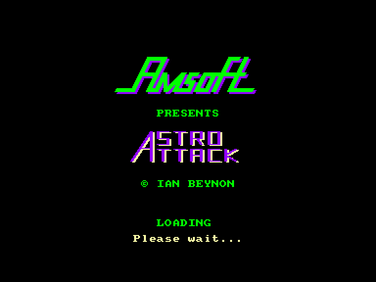 screenshot of the Amstrad CPC game Astro Attack