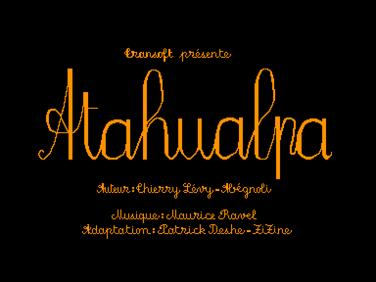 screenshot of the Amstrad CPC game Atahualpa