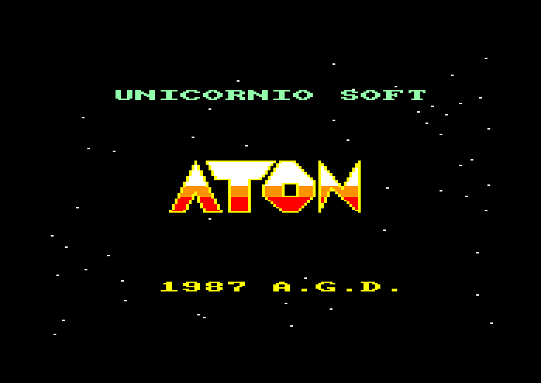 screenshot of the Amstrad CPC game Aton