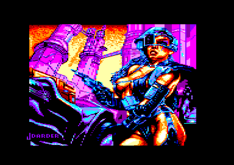 screenshot of the Amstrad CPC game Aventura Espacial