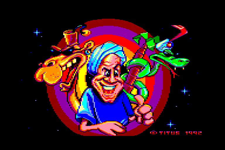 screenshot of the Amstrad CPC game Aventures de Moktar (les)