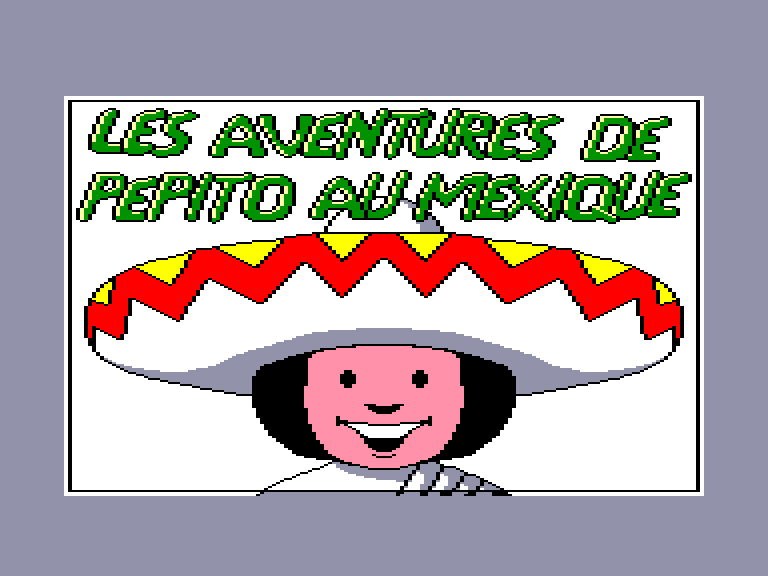 screenshot of the Amstrad CPC game Aventures de Pepito au Mexique (les)