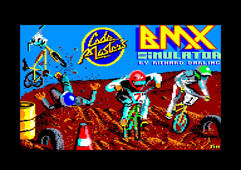 screenshot of the Amstrad CPC game Bmx simulator