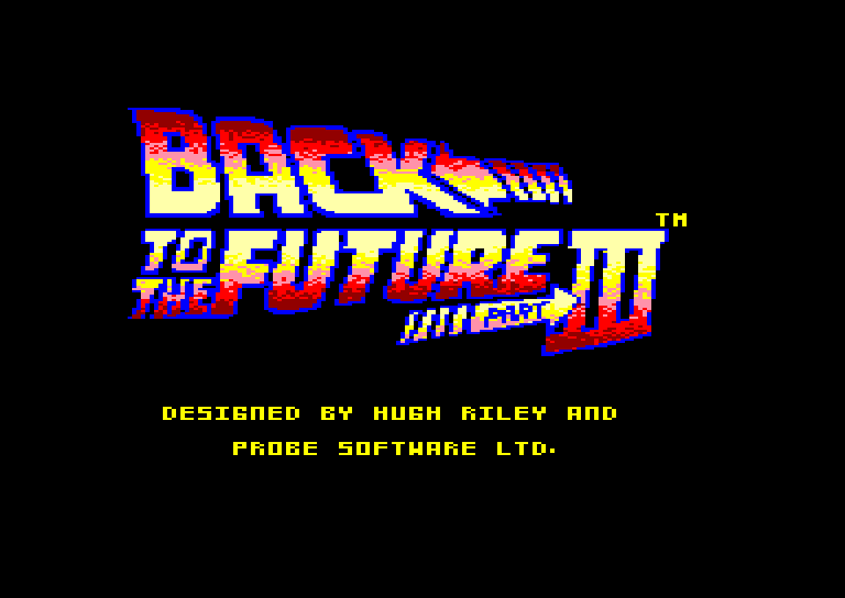 screenshot of the Amstrad CPC game Back to the Future part III
