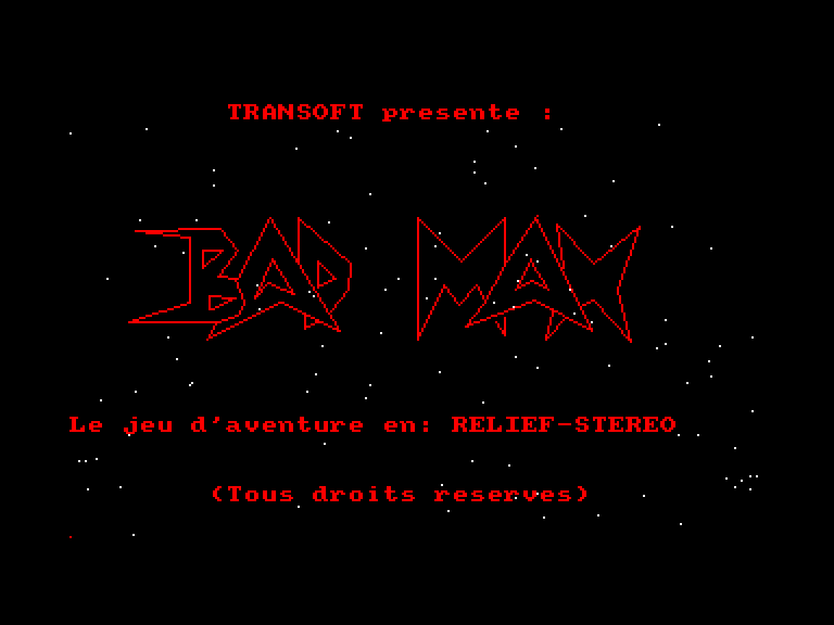 screenshot of the Amstrad CPC game Bad max