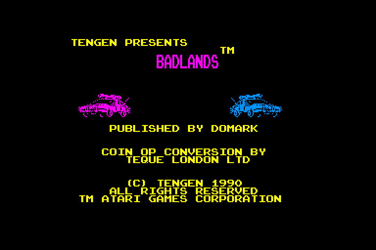 screenshot du jeu Amstrad CPC Badlands