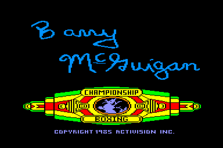 screenshot du jeu Amstrad CPC Barry McGuigan World Championship Boxing