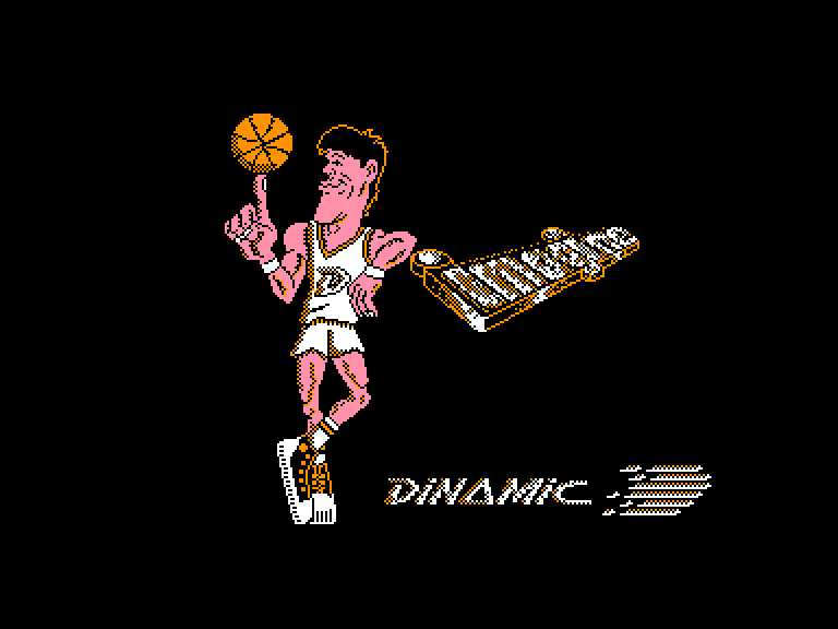 screenshot of the Amstrad CPC game Fernando Martin Basket Master