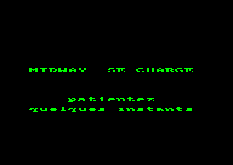 screenshot of the Amstrad CPC game Bataille pour Midway