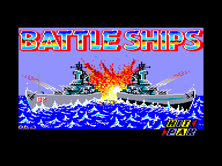 screenshot of the Amstrad CPC game Battle Ships