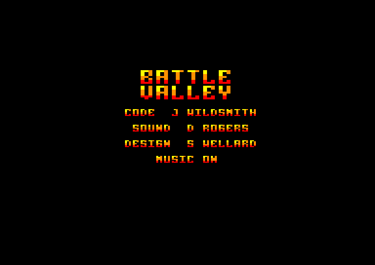 screenshot of the Amstrad CPC game Battle Valley