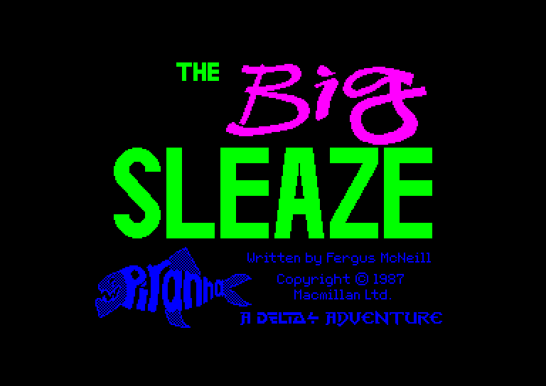 screenshot of the Amstrad CPC game Big sleaze (the)